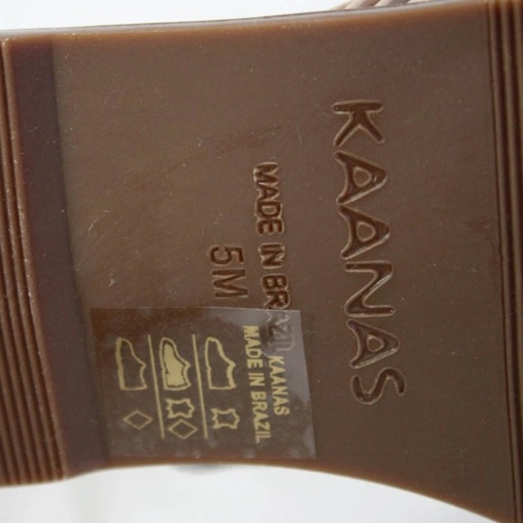 NIB KAANAS Miciela Sandals Beige 5 Strappy Knotted Leather Slide - Picture 5 of 10